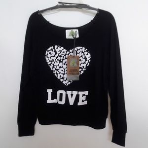 Green Sleeved junior black vintage sweatshirt